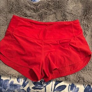 Women's Red Athletic Shorts